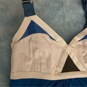 Top 95% cotton 5% Lycra. Made in USA.